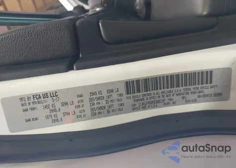 2017 Jeep Grand Cherokee Altitude 4X4 z USA, uszkodzony, nr VIN 1C4RJFAG0HC886107